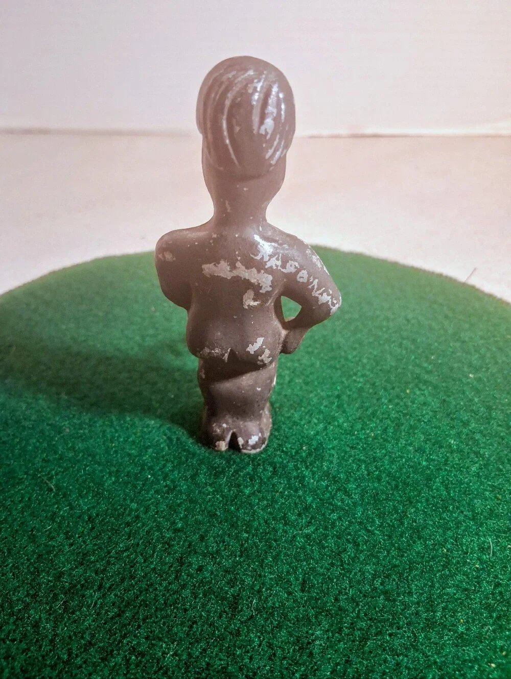 Vintage Cast Iron Cork Screw Little Boy Peeing